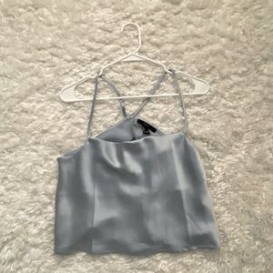 Silky baby blue tank